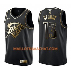 Maillot NBA Oklahoma City Thunder Paul George 13 Nike Noir Golden Edition Swingman - Homme
